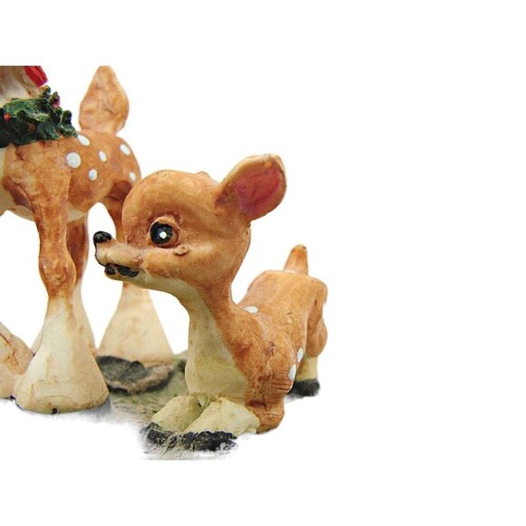 Vintage Ceramic Pottery Holiday Ornaments Santa & Rudolph Reindeer Christmas 3x2 - Picture 9 of 11